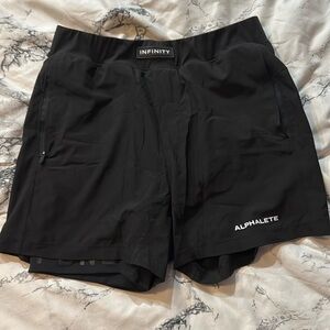 Alphalete Black Infinity Shorts Liner Large